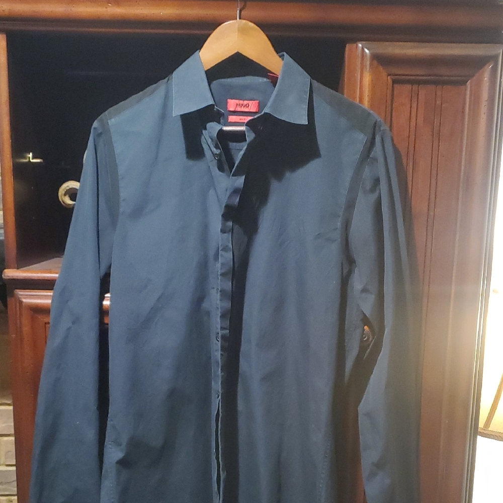 HUGO Classic Black Dress Shirt